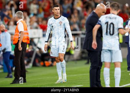 Lisbonne, Portugal. 05th Sep, 2024. Cristiano Ronaldo du Portugal lors du match du Groupe A1 de l'UEFA Nations League entre le Portugal et la Croatie à l'Estadio do SL Benfica à Lisbonne, Portugal, le 5 septembre 2024. Photo : Joao Rico/PIXSELL crédit : Pixsell/Alamy Live News Banque D'Images