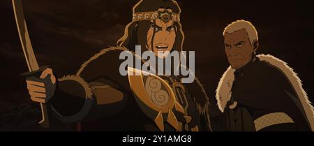 DATE DE SORTIE : 13 décembre 2024. TITRE : le Seigneur des anneaux : la guerre des Rohirrim. STUDIO : Warner Bros. RÉALISATEUR : Kenji Kamiyama. INTRIGUE : une attaque soudaine de Wulf, un seigneur Dunloan intelligent et impitoyable cherchant à se venger de la mort de son père, force Helm Hammerhand, le roi du Rohan, et son peuple à faire une dernière prise de position audacieuse dans l'ancien bastion de Hornburg. EN VEDETTE :. (Crédit image : © Warner Bros/Entertainment Pictures/ZUMAPRESS.com) USAGE ÉDITORIAL UNIQUEMENT ! Non destiné à UN USAGE commercial ! Banque D'Images