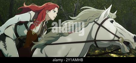 DATE DE SORTIE : 13 décembre 2024. TITRE : le Seigneur des anneaux : la guerre des Rohirrim. STUDIO : Warner Bros. RÉALISATEUR : Kenji Kamiyama. INTRIGUE : une attaque soudaine de Wulf, un seigneur Dunloan intelligent et impitoyable cherchant à se venger de la mort de son père, force Helm Hammerhand, le roi du Rohan, et son peuple à faire une dernière prise de position audacieuse dans l'ancien bastion de Hornburg. EN VEDETTE :. (Crédit image : © Warner Bros/Entertainment Pictures/ZUMAPRESS.com) USAGE ÉDITORIAL UNIQUEMENT ! Non destiné à UN USAGE commercial ! Banque D'Images