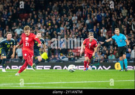 Lors du match UEFA Nations League, League A, Group A1 entre l'Écosse et la Pologne à Hampden Park à Glasgow, Écosse, Royaume-Uni le 5 septembre 2024 (photo by Andrew Surma/ Credit : Sipa USA/Alamy Live News Banque D'Images