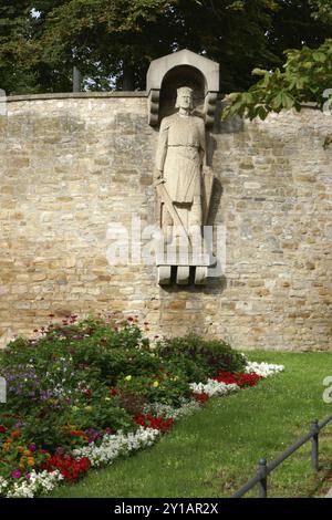 Sculpture du roi Henri Ier à Mersebourg Banque D'Images