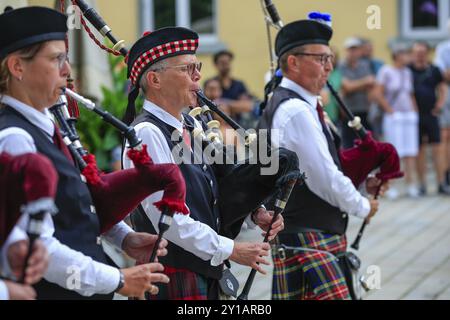 Cornemuse, Pipe concert, Sigmaringen, Bade-Wuerttemberg, Allemagne, Europe Banque D'Images