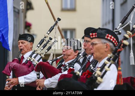 Cornemuse, Pipe concert, Sigmaringen, Bade-Wuerttemberg, Allemagne, Europe Banque D'Images