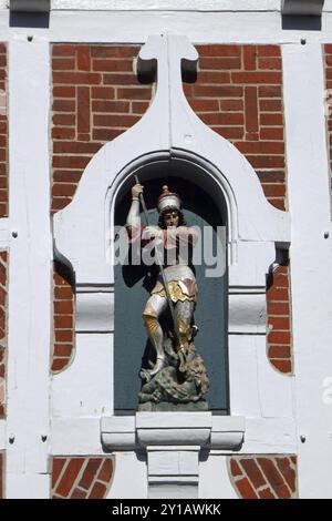 Statue de Saint George à Winsen (Luhe) Banque D'Images