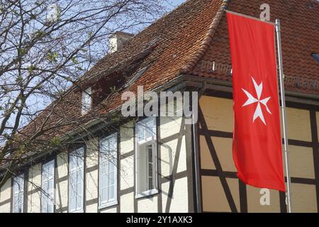 Drapeau de l'ordre de Malte Banque D'Images