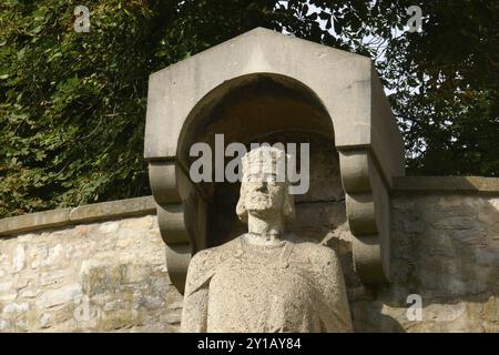 Sculpture du roi Henri Ier à Mersebourg Banque D'Images