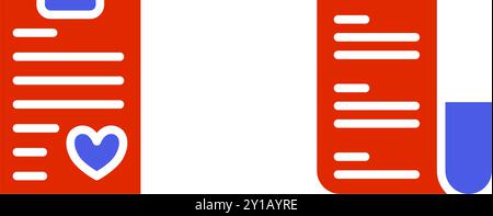 icône reçu plat coloré et liste, facture et facture. Fichier modifiable Illustration de Vecteur