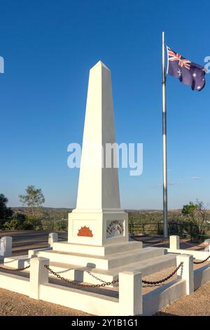 Mémorial de guerre au sommet de la colline d'Anzac, Alice Springs, territoire du Nord, Australie Banque D'Images