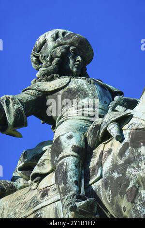 Monument équestre du Prince Eugène à Budapest Banque D'Images