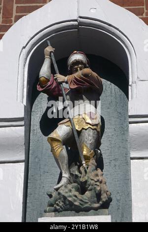 Statue de Saint George à Winsen (Luhe) Banque D'Images