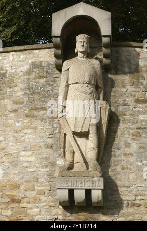 Sculpture du roi Henri Ier à Mersebourg Banque D'Images