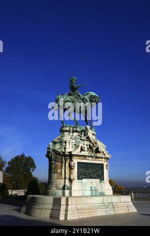 Monument équestre du Prince Eugène à Budapest Banque D'Images