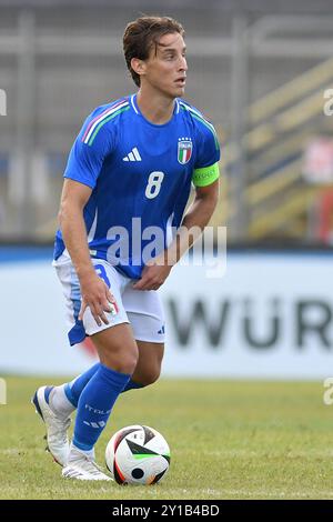 Latina, Latium. 05th Sep, 2024. Edoardo Bove d'Italie lors du Championnat d'Europe de qualification des moins de 21 ans match Italie contre Saint-Marin au stade Domenico Francioni, Latina (Italie), 05 septembre 2024 crédit : massimo insabato/Alamy Live News Banque D'Images