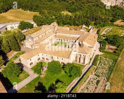 Monastère de Santa María la Real de Iranzu, XIIe - XIVe siècle, chemin de tous James (Camino de Santiago), Abárzuza, Navarre, Espagne, Europe. Banque D'Images