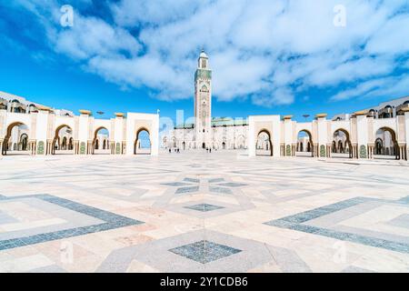 Mosquée Hassan II, Casablanca, Maroc Banque D'Images