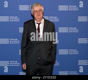 Ancien premier ministre du pays de Galles Mark Drakeford au Festival international du livre d'Édimbourg, Écosse, Royaume-Uni Banque D'Images