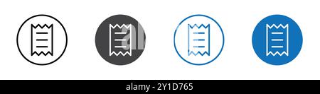 Icône Recept logo signe en ligne fine ensemble et collection de groupe Illustration de Vecteur