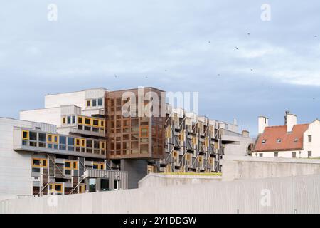 Édimbourg, Écosse, Royaume-Uni - Parlement écossais par EMBT (Miralles / Tagliabue) avec RMJM Banque D'Images