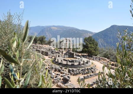 Site archéologique de Delphes, en Grèce Banque D'Images