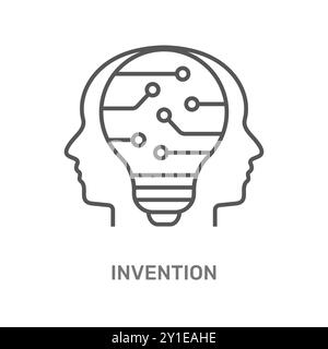 Cette image représente l'innovation, mettant en vedette une ampoule combinée à un équipement. Il symbolise l'intégration de la créativité, de la technologie et Illustration de Vecteur