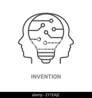 Cette image représente l'innovation, mettant en vedette une ampoule combinée à un équipement. Il symbolise l'intégration de la créativité, de la technologie et Illustration de Vecteur