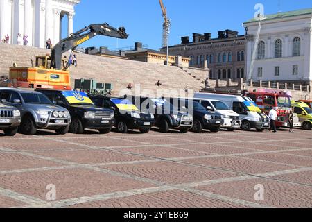 Convoi Nightingale Aid à la place du Sénat 6. sept. 2024 Banque D'Images