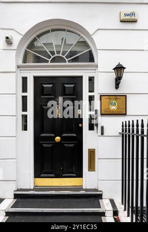 Londres, Angleterre, Royaume-Uni - 25 juillet 2024 : Ambassade d'Angola au 22 Dorset St. Banque D'Images