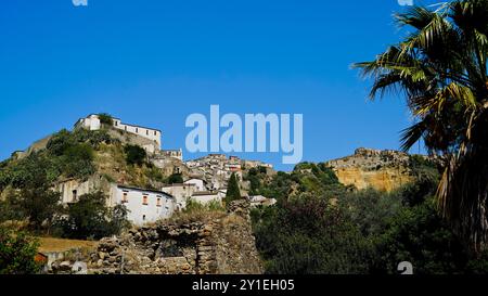 Village fantôme de Rabatana, Tursi, Matera, Basilicate, Italie Banque D'Images