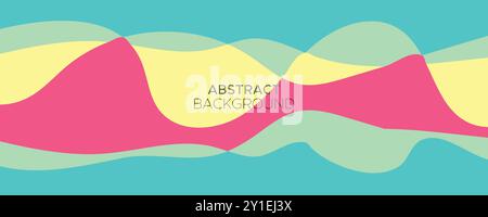 Fond de bannière horizontale liquide coloré abstrait. Conception de couverture créative Fluid Modern minimal Layout pour l'en-tête d'entreprise, la marque, l'affiche, la diapositive Illustration de Vecteur
