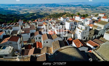 Pisticci, le district de Dirupo, Matera, Basilicate, Italie Banque D'Images