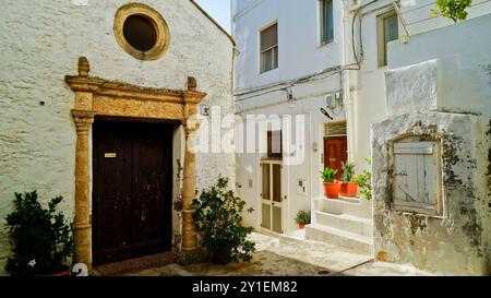 Pisticci, le district de Dirupo, Matera, Basilicate, Italie Banque D'Images