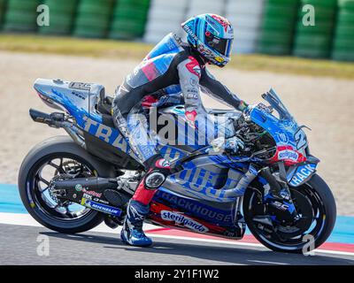 Alvcaniz, Espagne. 06 septembre 2024. 25 Raul Fernandez (Spa-Aprilia Racing) lors du Gran Premio Red Bull di San Marino e della Riviera di Rimini essais libres MotoGP vendredi, MotoGP de Saint-Marin au Misano World circuit Marco Simoncelli à Misano Adriatico le 6 septembre 2024 à Misano Adriatico, Italie. (Photo de Fabio Averna/Sipa USA) crédit : Sipa USA/Alamy Live News Banque D'Images