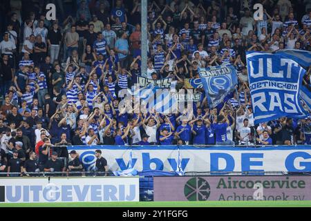 Doetinchem, pays-Bas. 06 septembre 2024. DOETINCHEM, PAYS-BAS - 6 SEPTEMBRE : les fans de Graafschapberg célèbrent la victoire lors du match néerlandais Keuken Kampioen Divisie entre de Graafschap et le FC Eindhoven au Stadion de Vijverberg le 6 septembre 2024 à Doetinchem, pays-Bas. (Photo de Ben Gal/Orange Pictures) crédit : Orange pics BV/Alamy Live News Banque D'Images