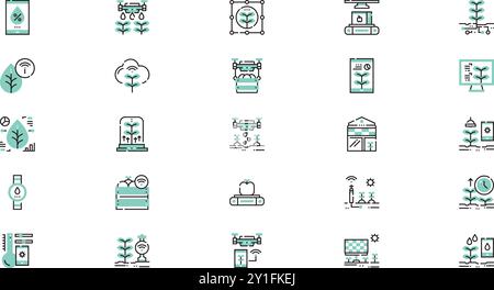 Icônes agricoles Collection d'icônes vectorielles de haute qualité avec trait modifiable. Idéal pour les projets professionnels et créatifs. Illustration de Vecteur