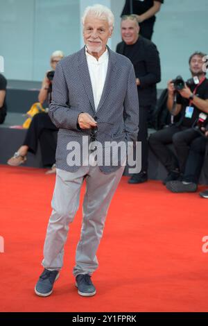 Venise Lido, Italie. 06 septembre 2024. Michele Placido assiste au tapis rouge du film 'Kjaerlighet (amour)' au 81ème Festival du film de Venise dans le Lido de Venise. Crédit : SOPA images Limited/Alamy Live News Banque D'Images