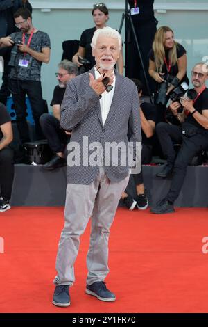 Venise Lido, Italie. 06 septembre 2024. Michele Placido assiste au tapis rouge du film 'Kjaerlighet (amour)' au 81ème Festival du film de Venise dans le Lido de Venise. Crédit : SOPA images Limited/Alamy Live News Banque D'Images