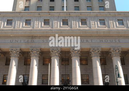 New York, États-Unis. 05th Sep, 2024. Le Thurgood Marshall United States Courthouse est vu dans le centre-ville de Manhattan, New York. Crédit : SOPA images Limited/Alamy Live News Banque D'Images
