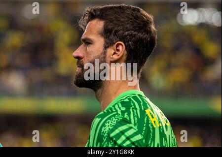 Curitiba, Brésil. 06 septembre 2024. Stade Couto Pereira CURITIBA, BRÉSIL - 6 SEPTEMBRE : Alisson, du Brésil, lors du match de qualification pour la Coupe du monde de la FIFA 2026 opposant le Brésil et l'Équateur au stade Couto Pereira le 6 septembre 2024 à Curitiba, Brésil. (Anderson Lira/SPP) crédit : photo de presse sportive SPP. /Alamy Live News Banque D'Images