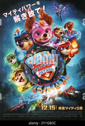 Japan Movie Poster pour PAW Patrol The Mighty Movie 2023 anime mini poster flyer Japon Banque D'Images