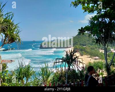 vue sur le paysage de la plage dans la journée Banque D'Images