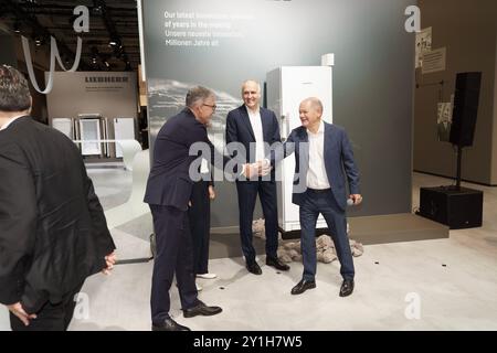 Berlin, Allemagne. 06 septembre 2024. Le chancelier allemand Olaf Scholz au gala d'ouverture et à une visite guidée de l'exposition. (Photo de Beata Siewicz/Pacific Press) crédit : Pacific Press Media production Corp./Alamy Live News Banque D'Images