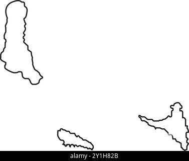 Icône de carte des Comores illustration élément design Illustration de Vecteur