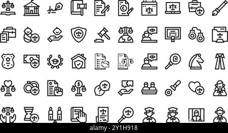 Icônes de plaidoyer Collection d'icônes vectorielles de haute qualité avec contour modifiable. Idéal pour les projets professionnels et créatifs. Illustration de Vecteur