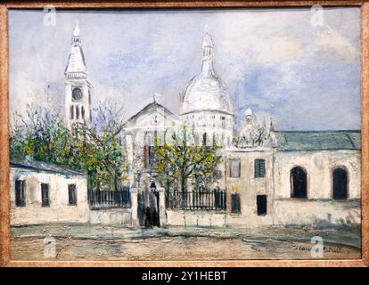 Maurice Utrillo (1883-1955), Église Saint-Pierre, vers 1914, Musée de l'Orangerie, Tuileries, Paris, France. Banque D'Images