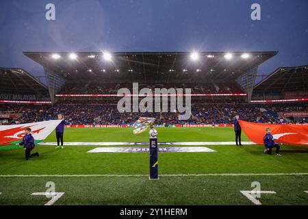 CARDIFF, PAYS DE GALLES - 06 SEPTEMBRE 2024 : vue générale lors du match du Groupe H 2025 de l'UEFA Nations League entre le pays de Galles et la Turquie au stade de Cardiff City Stadi Banque D'Images