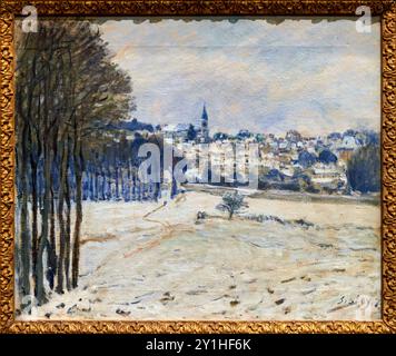 Alfred Sisley (Paris 1839 - Moret-sur-Loing 1899), la neige à Marly-le-Roi, 1875, Musée d'Orsay, Paris, France. Banque D'Images