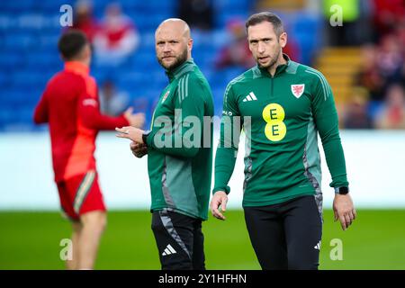 CARDIFF, PAYS DE GALLES - 06 SEPTEMBRE 2024 : Andrew Crofts, entraîneur adjoint du pays de Galles, lors du match du Groupe H 2025 de l'UEFA Nations League entre le pays de Galles et la Turquie AT Banque D'Images