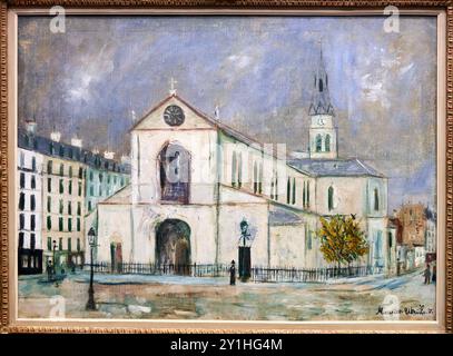 Maurice Utrillo (1883-1955), Église de Clignancourt, 1913-1915, Musée de l'Orangerie, Tuileries, Paris, France. Banque D'Images