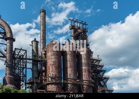 Fermé Bethlehem Steel Mill, Bethlehem Pennsylvania USA Banque D'Images