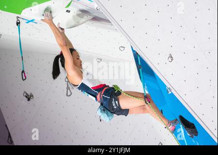 6 septembre 2024 : Chaehyun SEO de Corée participe à la demi-finale féminine de la Coupe du monde IFSC Koper 2024 le 6 septembre 2024 à Koper, Slovénie. (Crédit image : © Rok Rakun/Pacific Press via ZUMA Press Wire) USAGE ÉDITORIAL SEULEMENT! Non destiné à UN USAGE commercial ! Banque D'Images